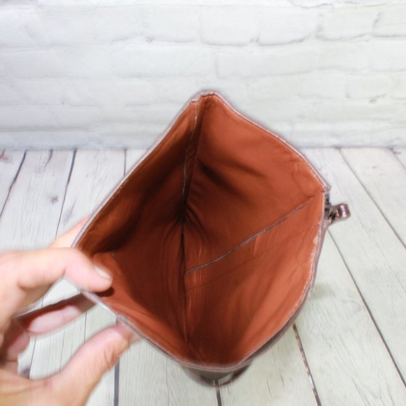 Cole Haan Brown Leather Side Zip Buckled Knee High Boots Size 9.5 B - Picture 9 of 12